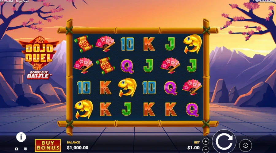 Screenshot of Dojo Duel slot